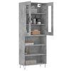 vidaXL Highboard Concrete Grey 69.5x34x180 cm Engineered Wood