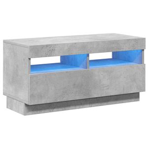 vidaXL TV Cabinet with LED Lights Concrete Grey 80x35x40 cm