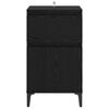 vidaXL Bedside Cabinet 2 pcs Black Oak 40 x 35 x 70 cm Engineered Wood