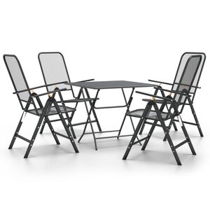 vidaXL Garden Dining Set | Anthracite | Expanded metal mesh with e-coating