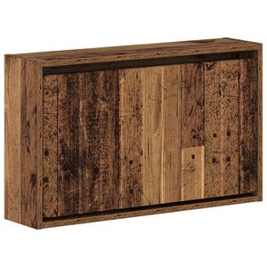 vidaXL Wall-Mounted Shoe Cabinet ZWOLLE 71 x 17 x 43 cm Old Wood