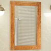 vidaXL Bathroom Mirror 50x70x2.5 cm Solid Wood Acacia and Glass