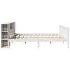 vidaXL Bookcase Bed without Mattress White 200x200 cm Solid Wood Pine