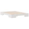 vidaXL Floor Bed Frame with Storage White 140 x 200 cm Solid pine wood
