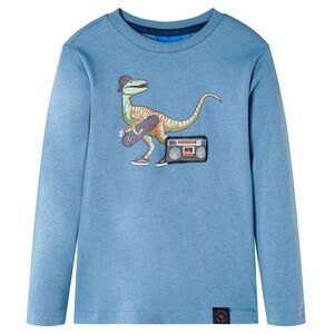 vidaXL Kids' T-shirt with Long Sleeves Medium Blue 92