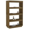 vidaXL Book Cabinet/Room Divider Honey Brown 80x35x135 cm Solid Pinewood