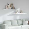 vidaXL Wall Shelf 2 pcs White Marble 120 x 23.5 x 4 cm Engineered Wood