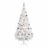 vidaXL Artificial Pre-lit Christmas Tree with Ball Set White 180cm PVC