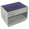 vidaXL Coffee Table with Infinity LED Concrete Grey 70x50x50 cm