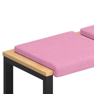 vidaXL Bench Cushion 4 pcs Fabric Pink Depth 35 cm