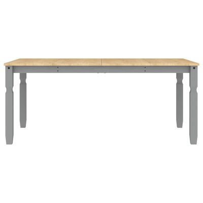 vidaXL Dining Table Corona Grey 180x90x75 cm Solid Wood Pine