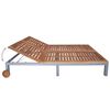 vidaXL Double Sun Lounger Solid Acacia Wood
