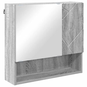 vidaXL Mirror Cabinet Grey Sonoma 59 x 17 x 55 cm Engineered Wood