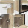 vidaXL 2 Piece Bathroom Furniture Set Sonoma Oak Engineered Wood