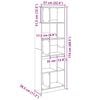 vidaXL Bookcase Brown Oak 57x28.5x174 cm Engineered Wood