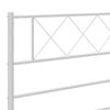 vidaXL Metal Bed Frame without Mattress with Headboard White 100x190cm