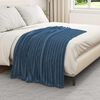 vidaXL Throw Blanket Navy Blue 150 x 130 cm Fleece