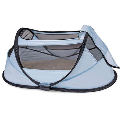 DERYAN Pop-up Travel Cot BabyBox with Mosquito Net Sky Blue