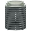 vidaXL Garden Raised Bed 240x80x81 cm Galvanised Steel Grey