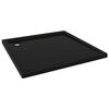 vidaXL Square ABS Shower Base Tray Black 80x80 cm