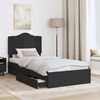 vidaXL Storage Bed with Headboard Black 90 x 190 cm Engineered Wood