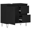 vidaXL Bathroom Sink Cabinet Black Oak 65 x 33 x 60 cm Engineered Wood