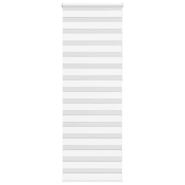 vidaXL Zebra Blind White 75x230 cm Fabric Width 70.9 cm Polyester