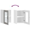 vidaXL Kitchen Wall Cabinet with Glass Door Kalmar Grey Sonoma Engineered Wood