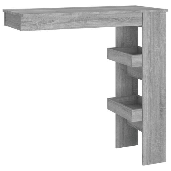 vidaXL Wall Bar Table Grey Sonoma 102x45x103.5 cm Engineered Wood