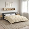 vidaXL Summer Duvet Quilted Cream 200 x 240 cm Microfiber