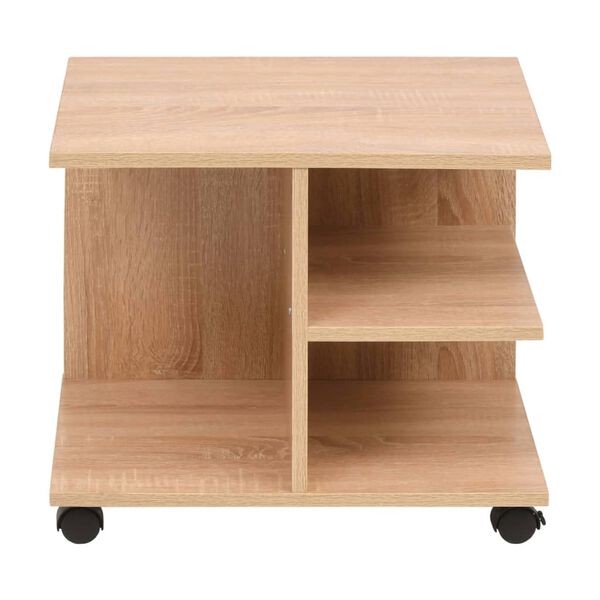vidaXL Rolling Shelf 50x35x42 cm Oak