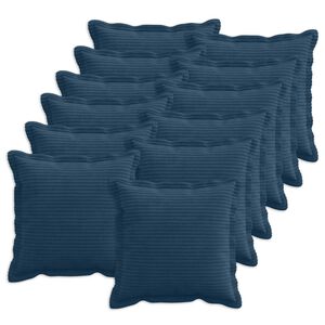 vidaXL Cushion Cover 12 pcs HOUTEN Navy Blue 45 x 45 cm Corduroy