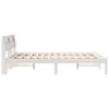 vidaXL Bed Frame with Headboard White 120 x 200 cm Solid Pine Wood