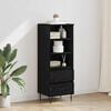 vidaXL Highboard Black Oak 40 x 36 x 110 cm Engineered Wood