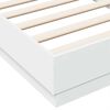 vidaXL Bed Frame without Mattress White 90x190 cm Single Engineered Wood