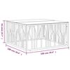 vidaXL Coffee Table 100x100x50 cm Stainless Steel and Glass