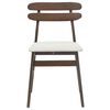 vidaXL Dining Chair 2 pcs Light Brown and Light Solid Rubber Wood