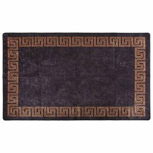 vidaXL Rug Washable 120x180 cm Black and Gold Anti Slip