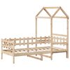 vidaXL Day Bed with Roof without Mattress 90x200 cm Solid Wood