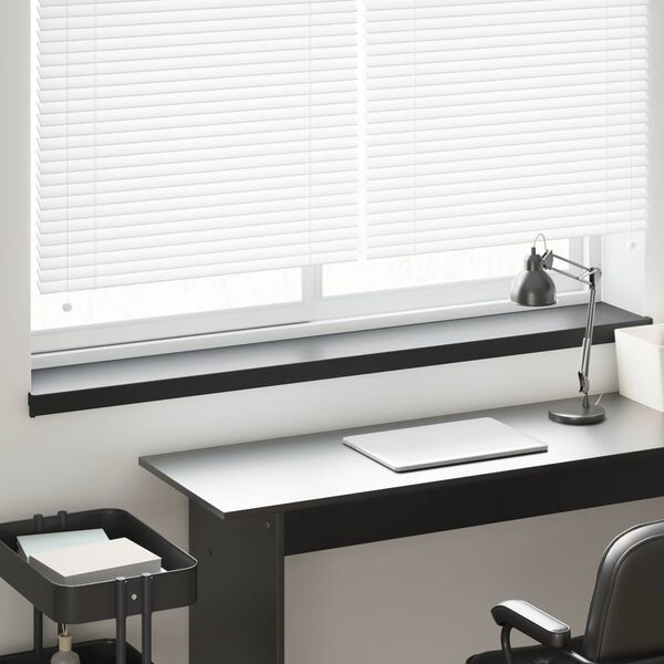 vidaXL Window Sill Black with Wood Grain 140 x 20 x 4.5 cm PVC