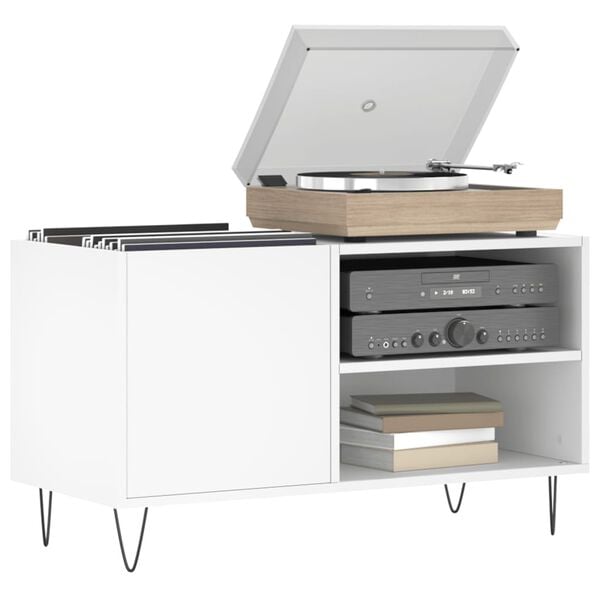 vidaXL Record Cabinet White 85x38x48 cm Engineered Wood