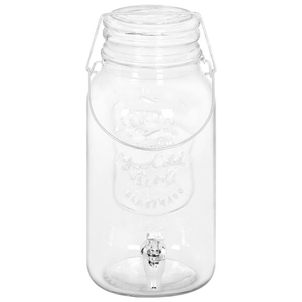 vidaXL Beverage Dispensers 2 pcs 3800 ml Glass