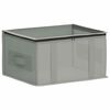 vidaXL Storage Box with Transparent Top Window Grey 43 x 34 x 23 cm