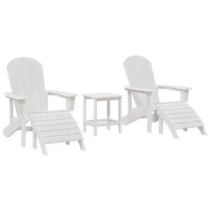vidaXL Garden Lounge Furniture 3 pcs White 38 x 38 x 46cm Plastic