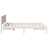 vidaXL Bed Frame White 120 x 190 cm Solid Pine wood