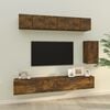 vidaXL 6 Piece TV Cabinet Set Smoked Oak Engineered Wood