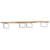 vidaXL Basin Shelf Wall Mounted Steel and Solid Wood Acacia
