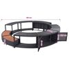 vidaXL Hot Tub Surround Black Poly Rattan