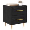 vidaXL Bedside Cabinet Black Oak 40 x 35 x 47.5 cm Engineered Wood