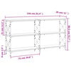 vidaXL Console Table Smoked Oak 156x28x80.5 cm Engineered Wood